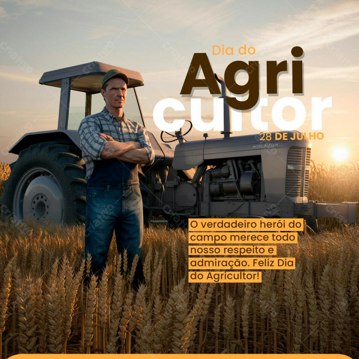 Post para Dia do Agricultor PSD Editável