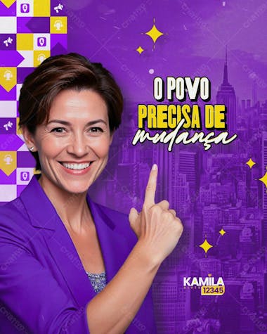 Campanha eleitoral política eleição prefeito vereador governador deputado social media psd editavél a 7
