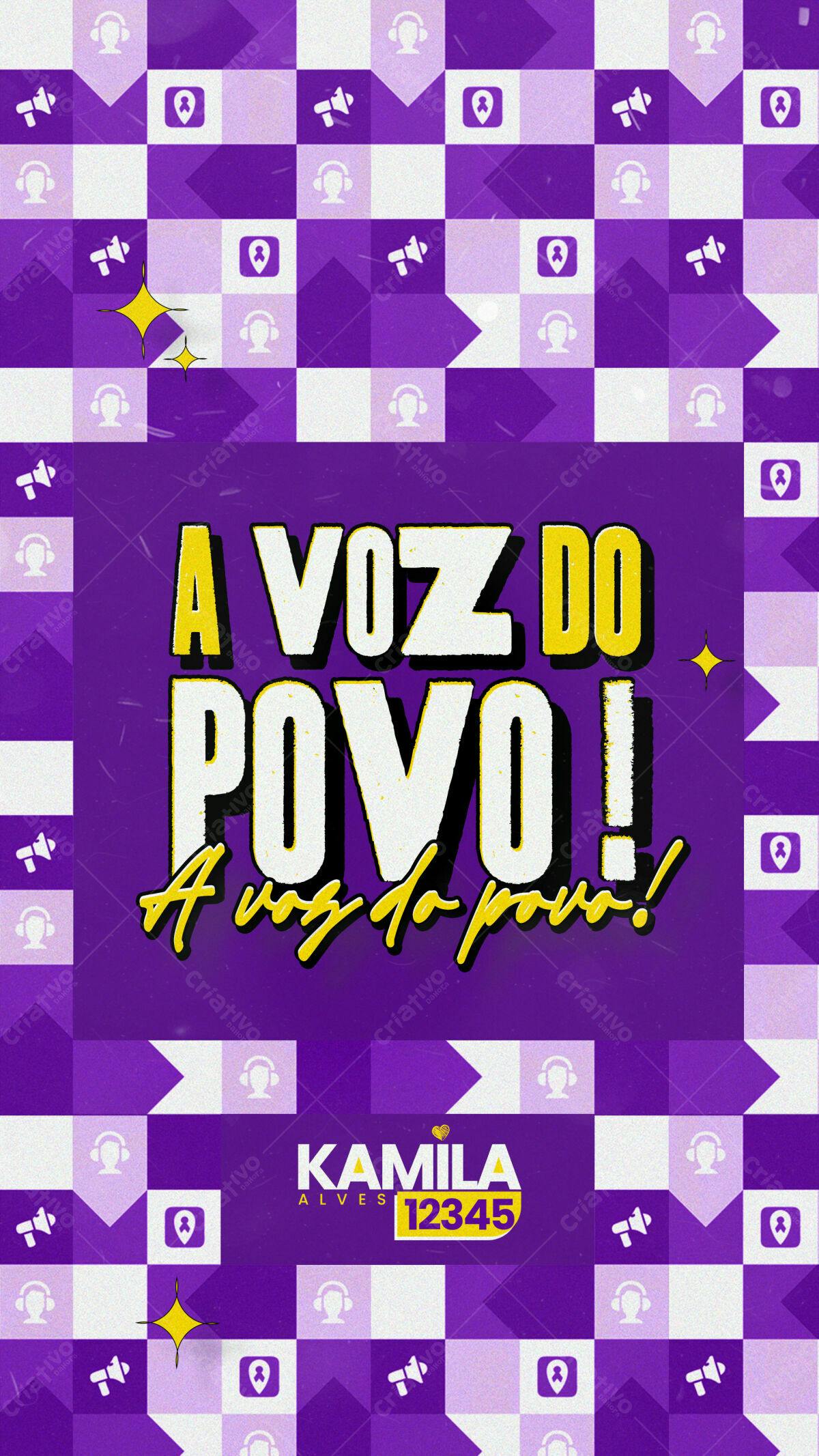 Story para Redes Sociais A Voz do Povo PSD Editável