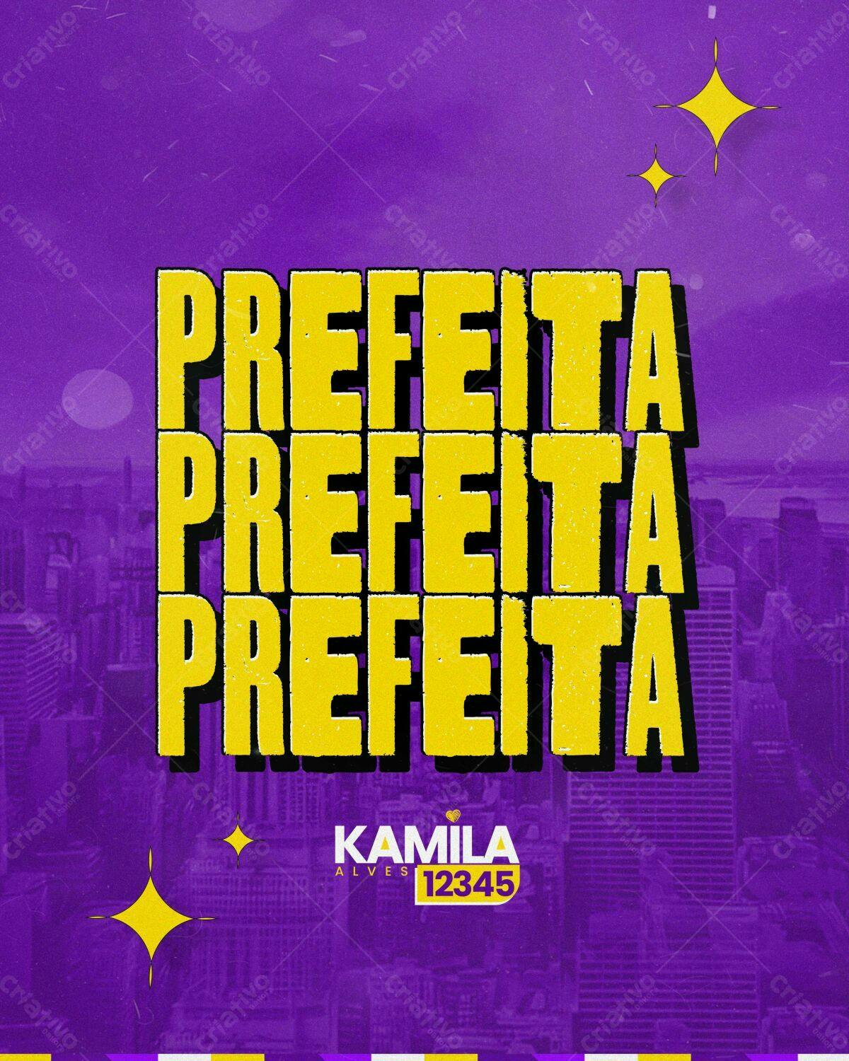 Flyer de Campanha Política para Prefeita PSD Editável