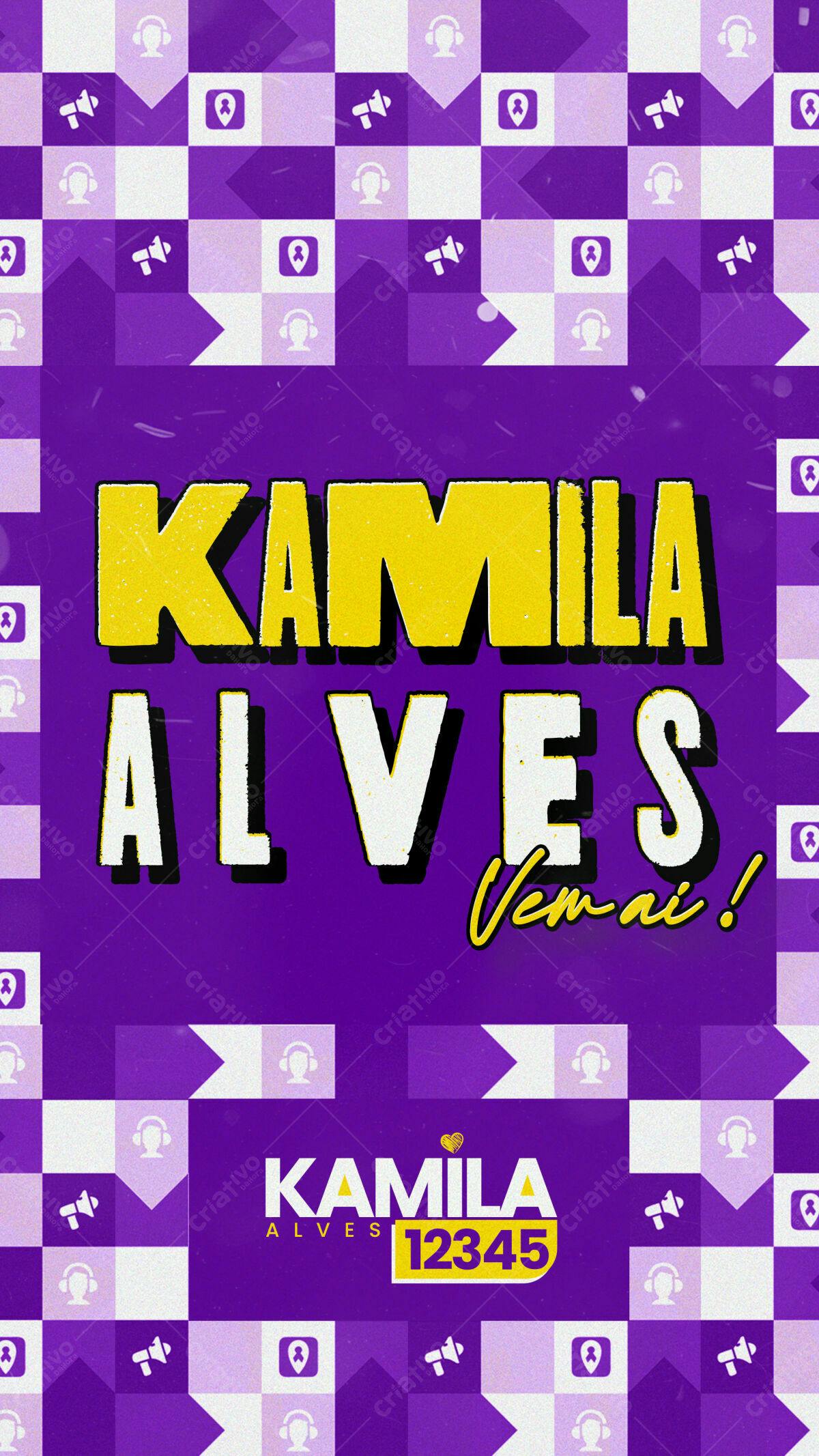 Flyer para Evento Kamila Alves PSD Editável