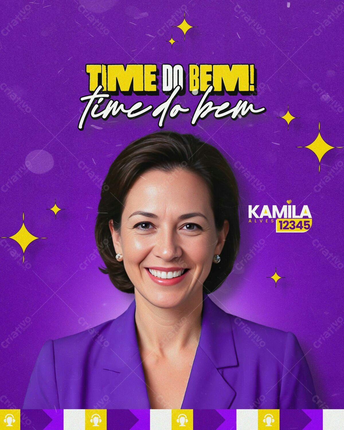Flyer para Podcast "Time do Bem" PSD Editável