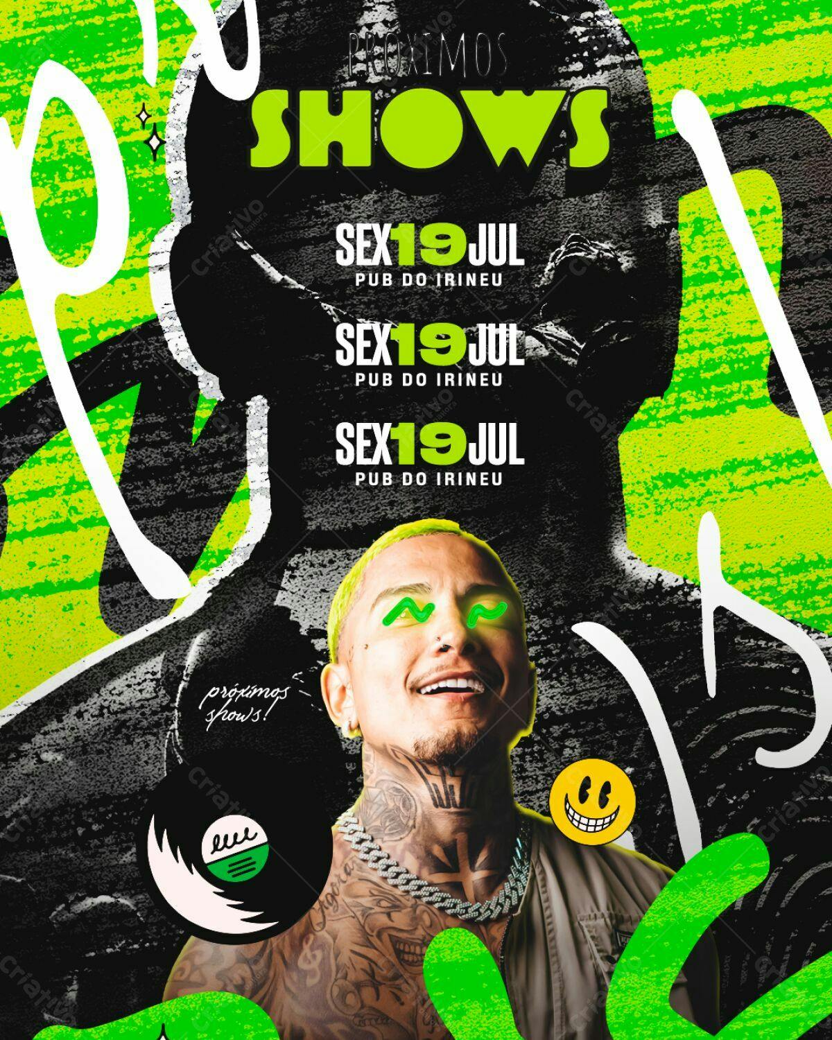 Flyer para Show Musical PSD Editável