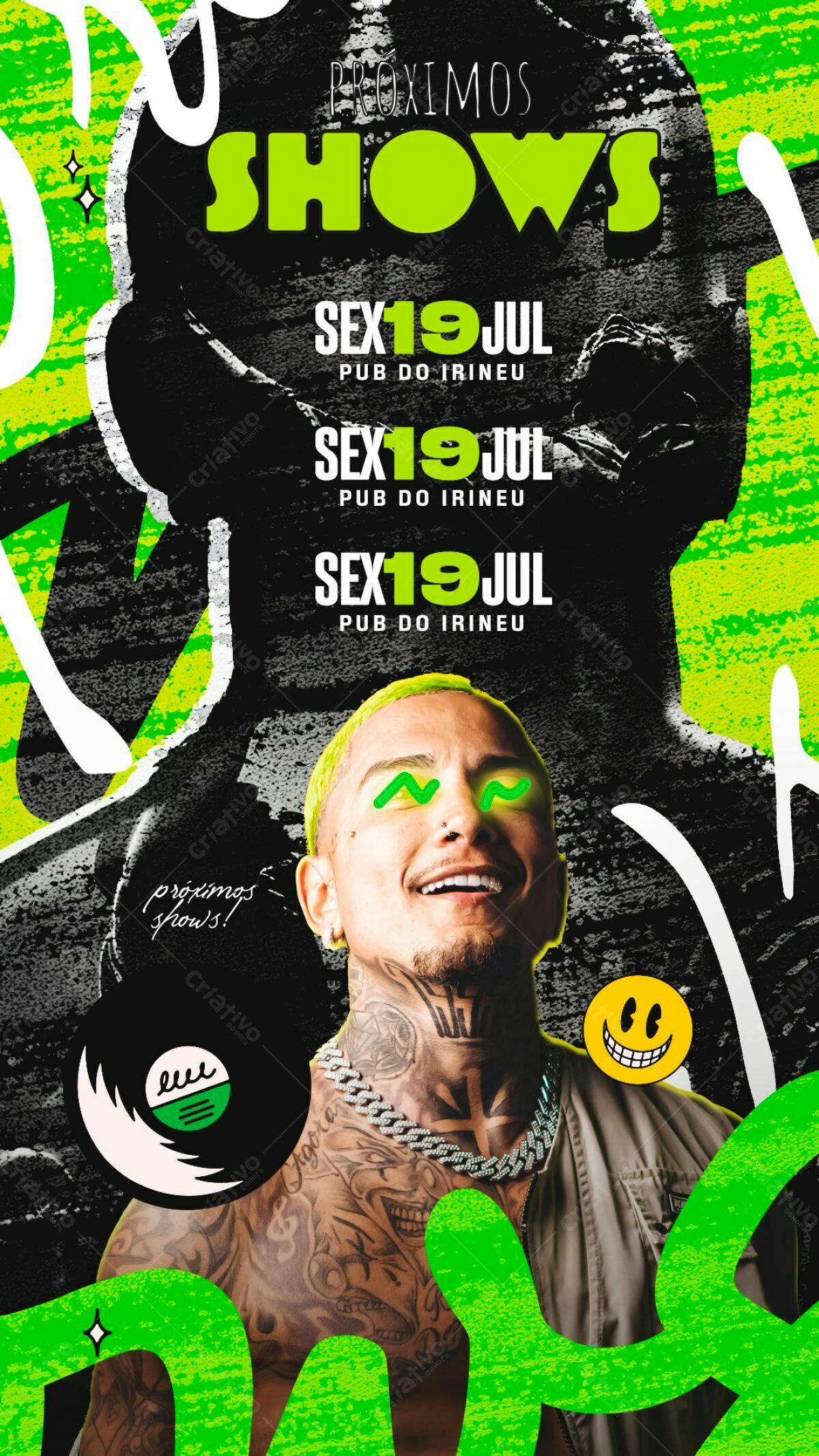 Flyer para Show Musical PSD Editável