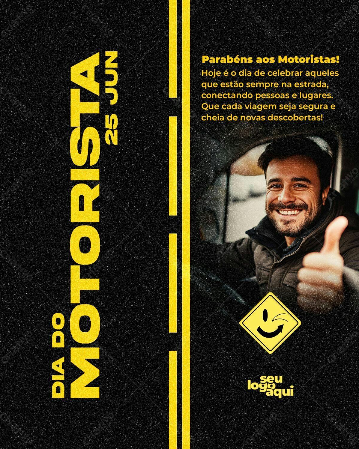 Postagem Dia do Motorista PSD Editável