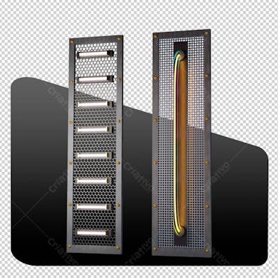 Base Lampada Elemento 3D Png Transparente