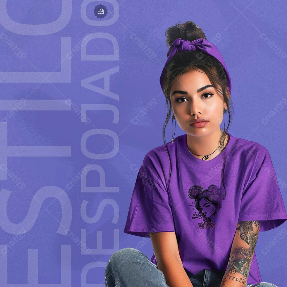 Camiseta Estilo Despojado PSD Editável