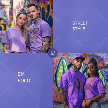 Street style em foco psd loja de roupa