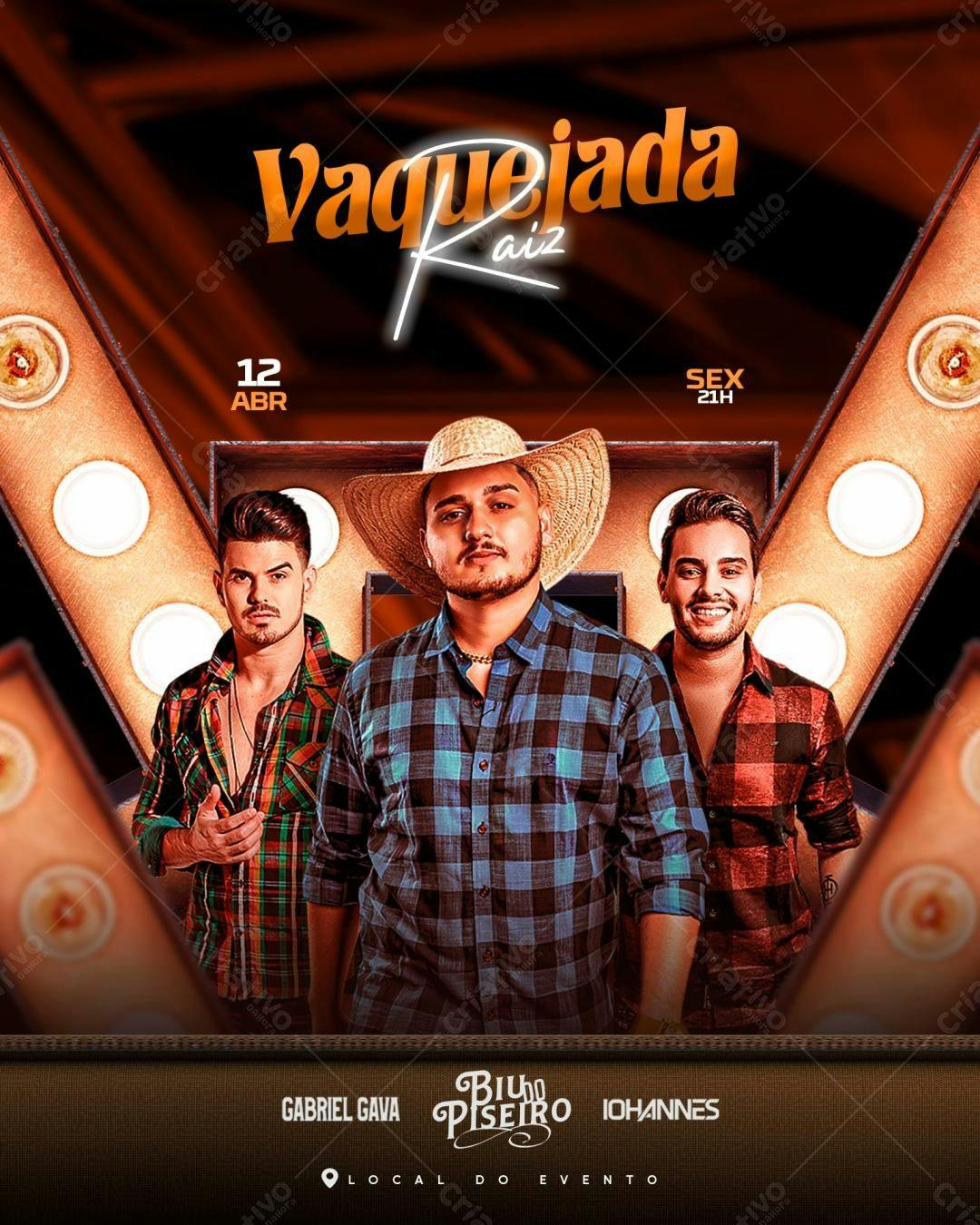 Flyer Vaquejada Raiz PSD Editável