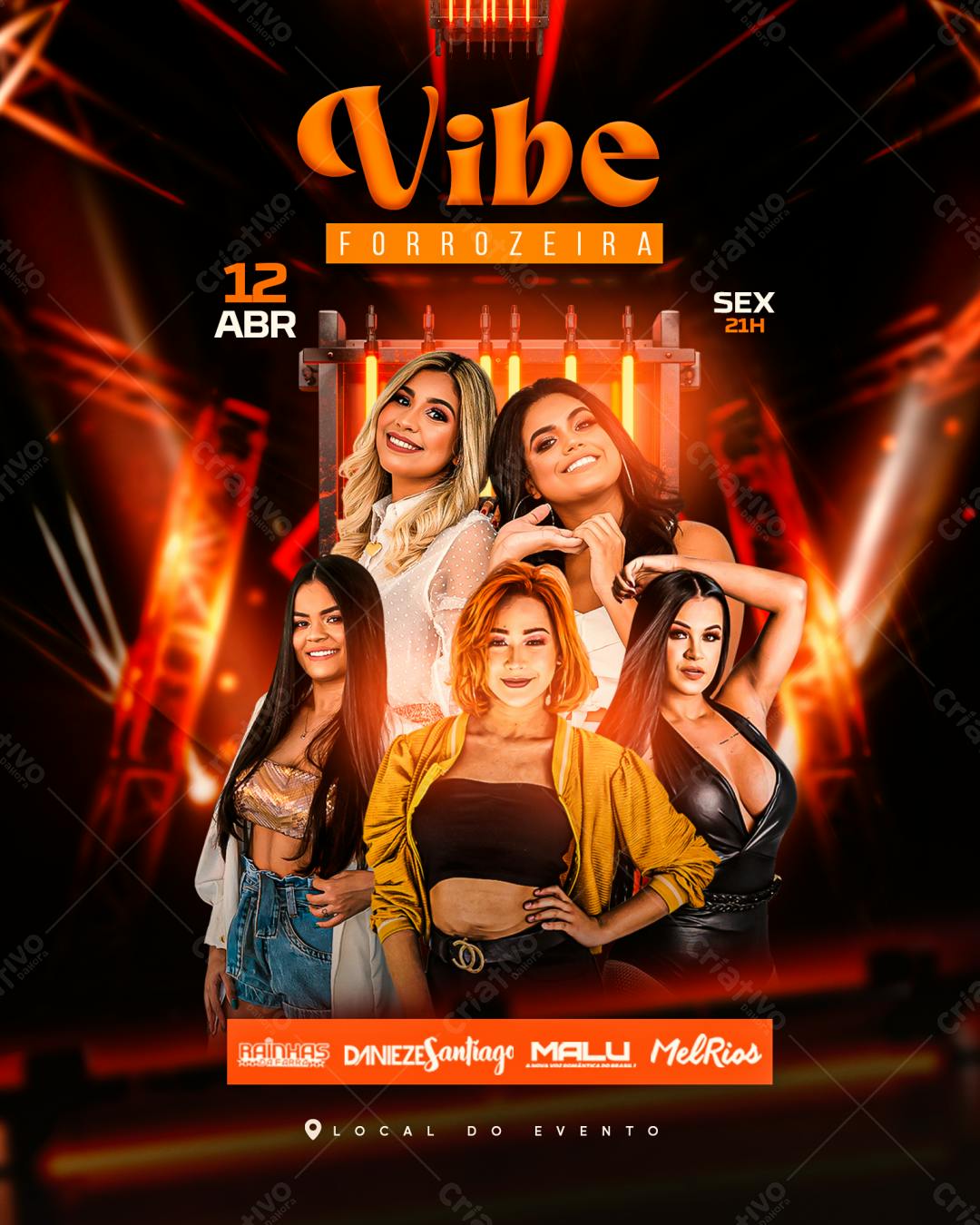 Flyer Forró Vibe PSD Editável