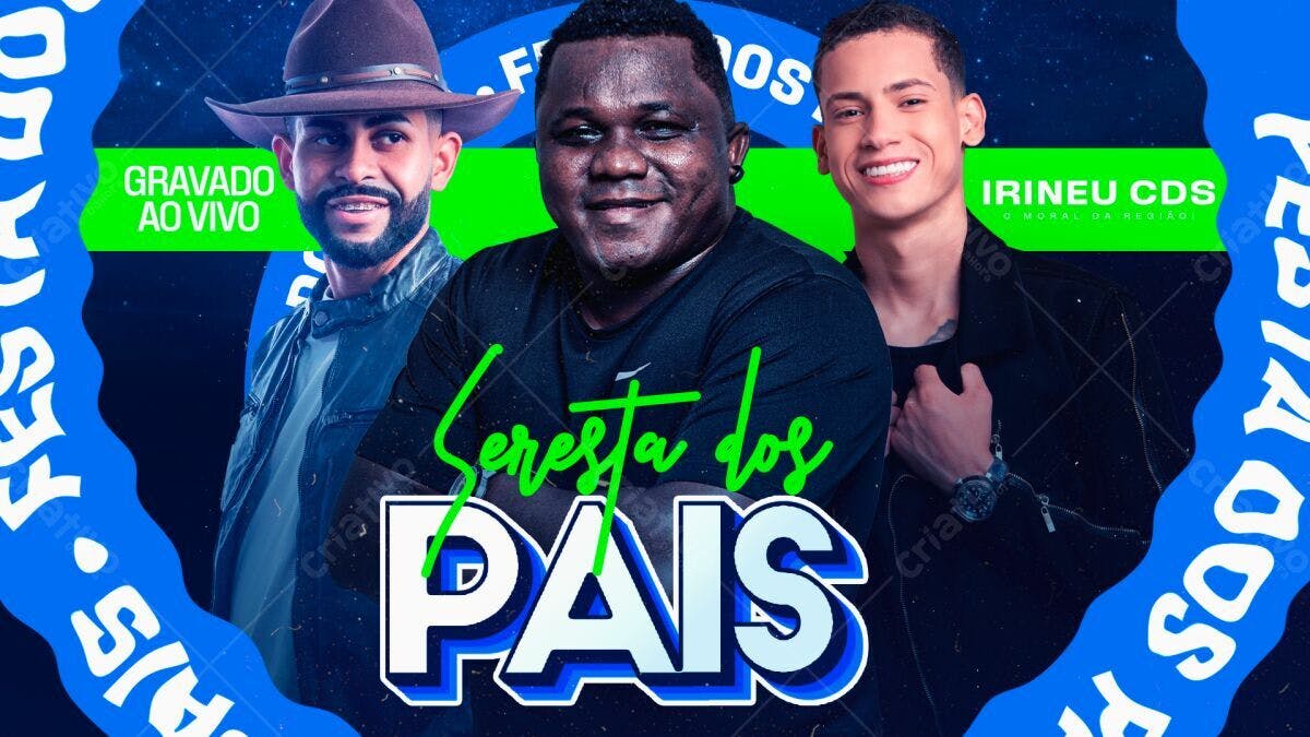 Flyer para Seresta dos Pais PSD Editável