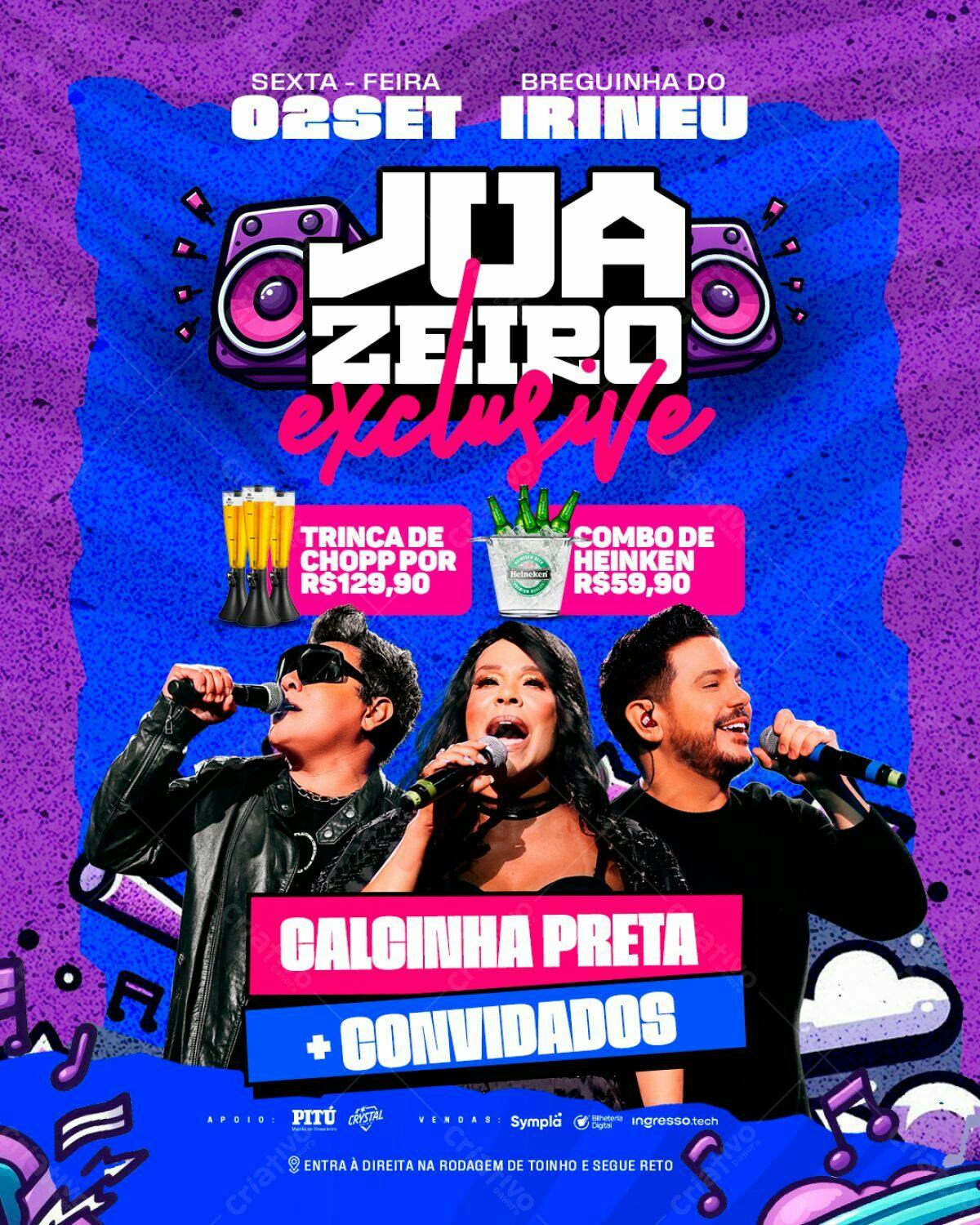 Flyer para Show Calcinha Preta PSD Editável