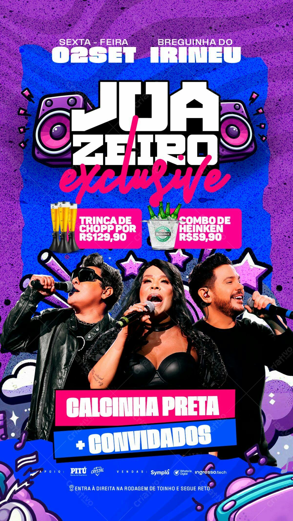 Flyer para Show Calcinha Preta e Convidados PSD Editável