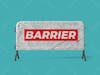 Premium psd mockup of barrier banner.