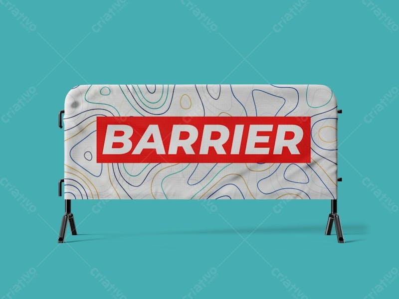 Maquete psd premium de banner de barreira