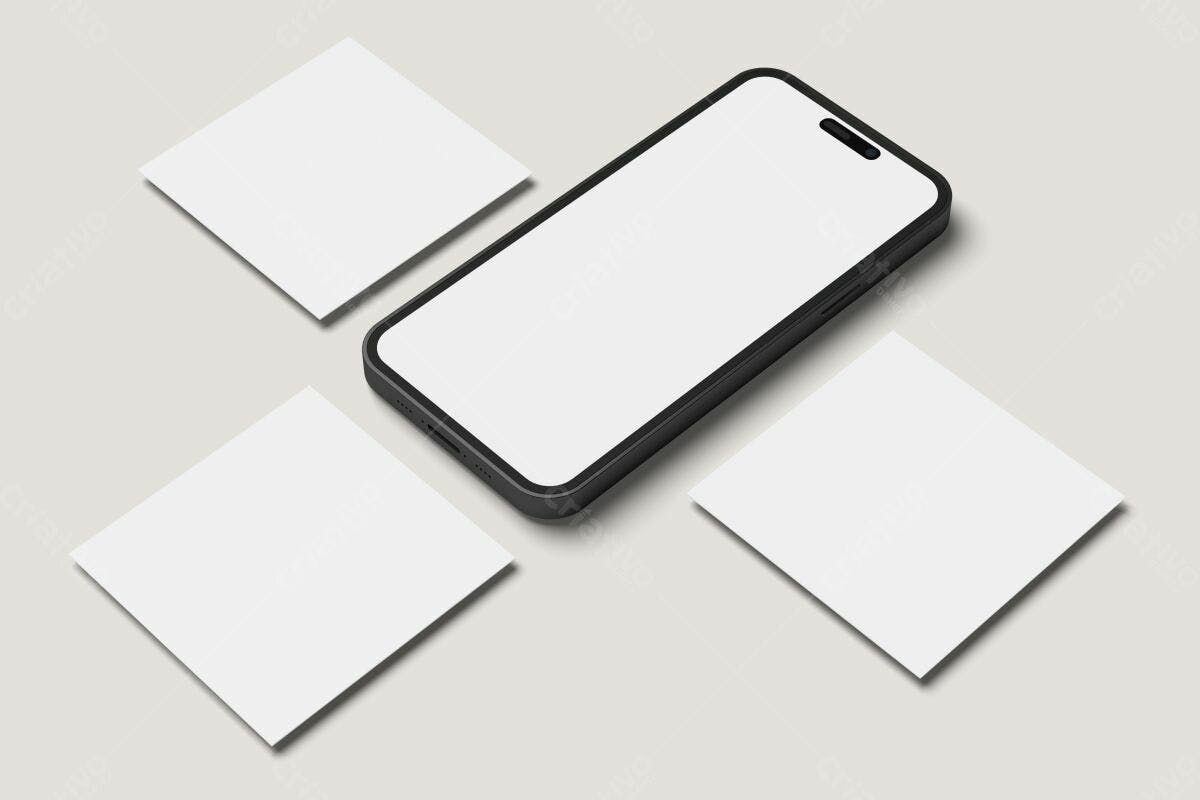 Mockup de Cartões e Smartphone PSD Editável