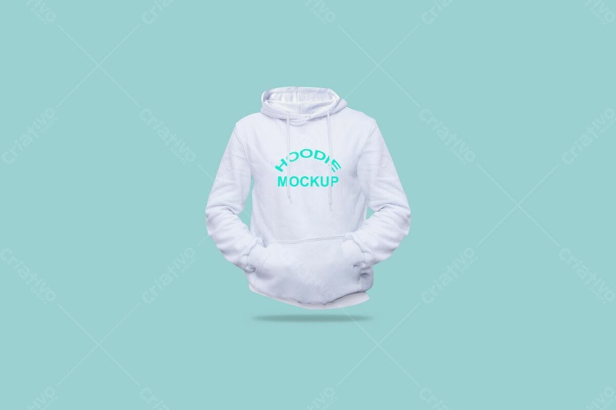 Mockup de Moletom Branco PSD Editável