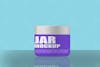 Realistic mockup of facial cream jar