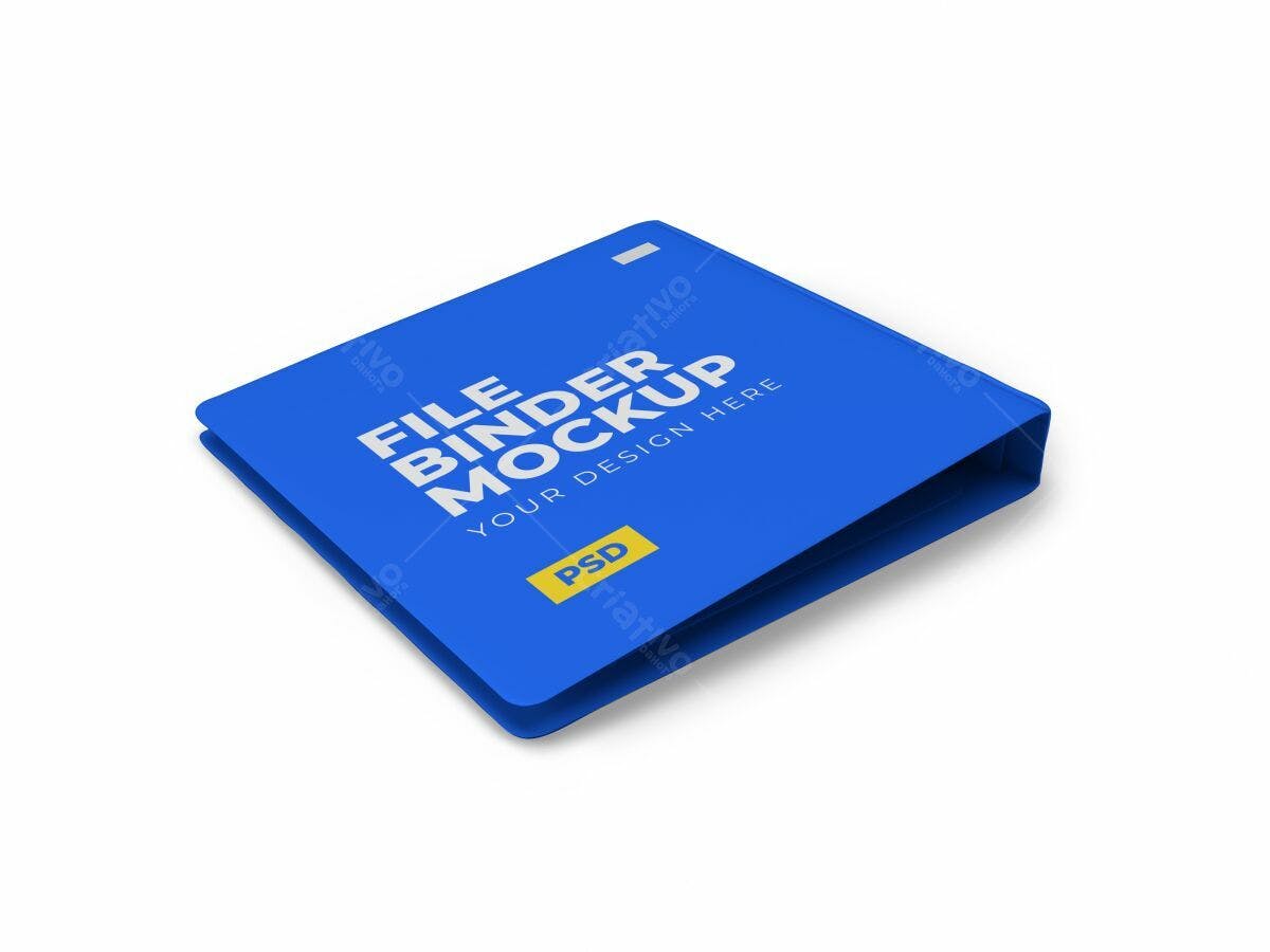 Pasta Arquivo Azul PSD Editável