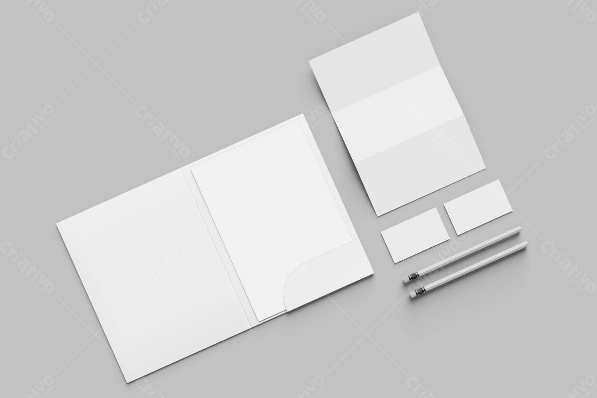 Pasta para Papelaria Minimalista PSD Editável