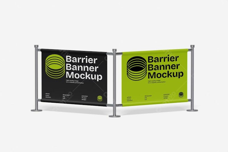 Maquete psd premium de banner de barreira