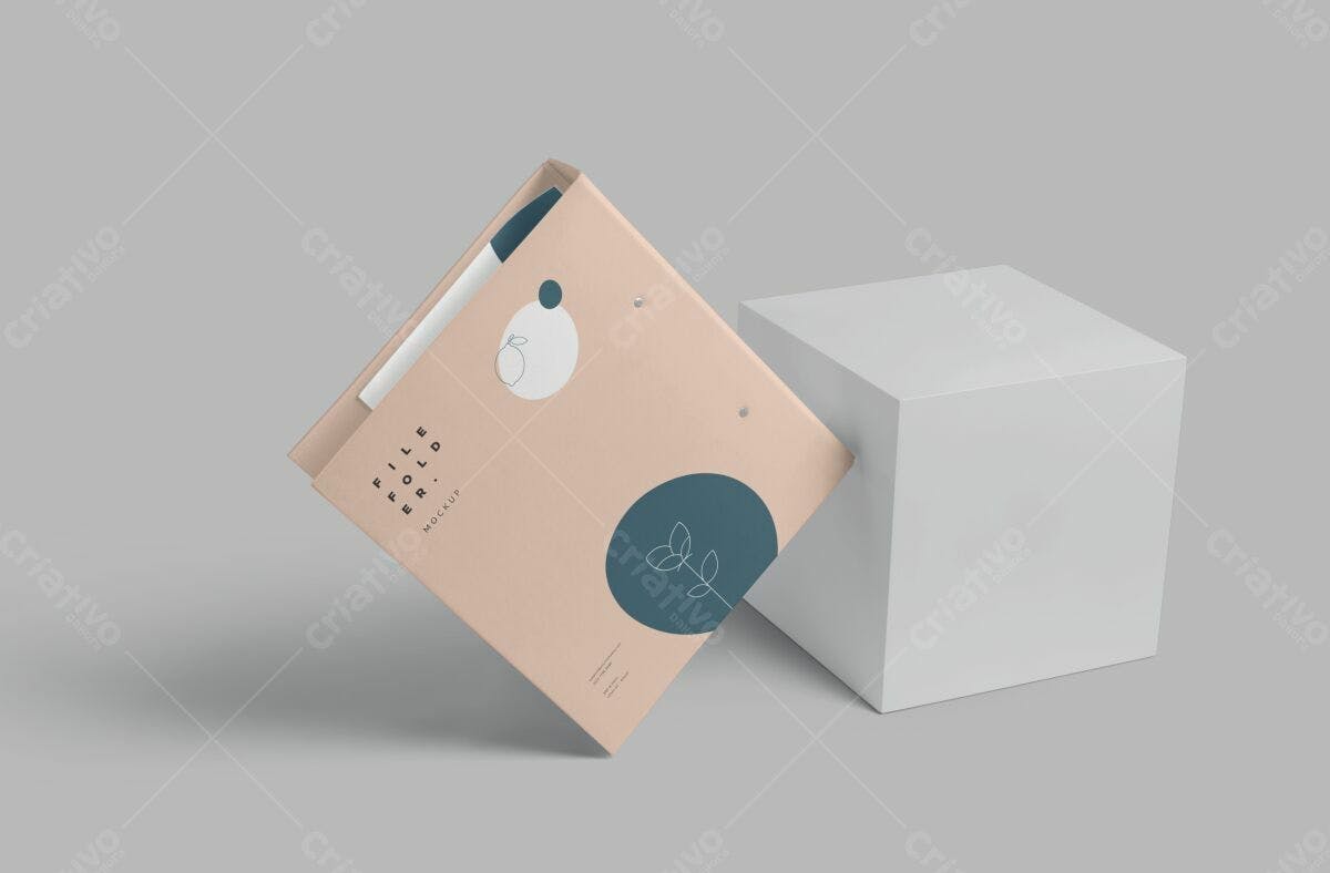 Pasta de Arquivos para Escritório Minimalista PSD Editável