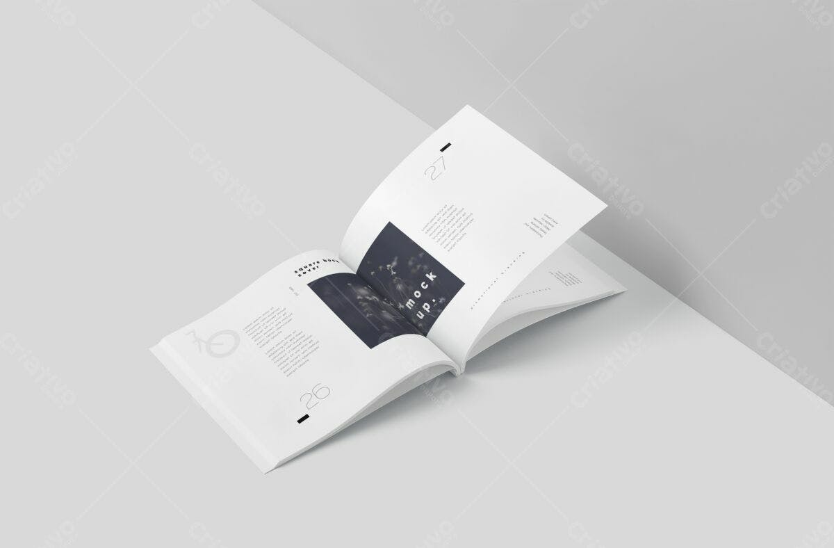Mockup de Capa de Livro Quadrada PSD Editável