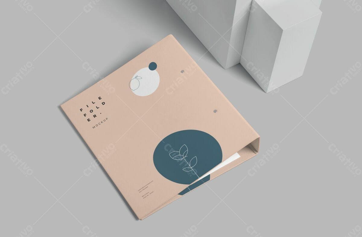 Pasta de Arquivos com Design Minimalista PSD Editável