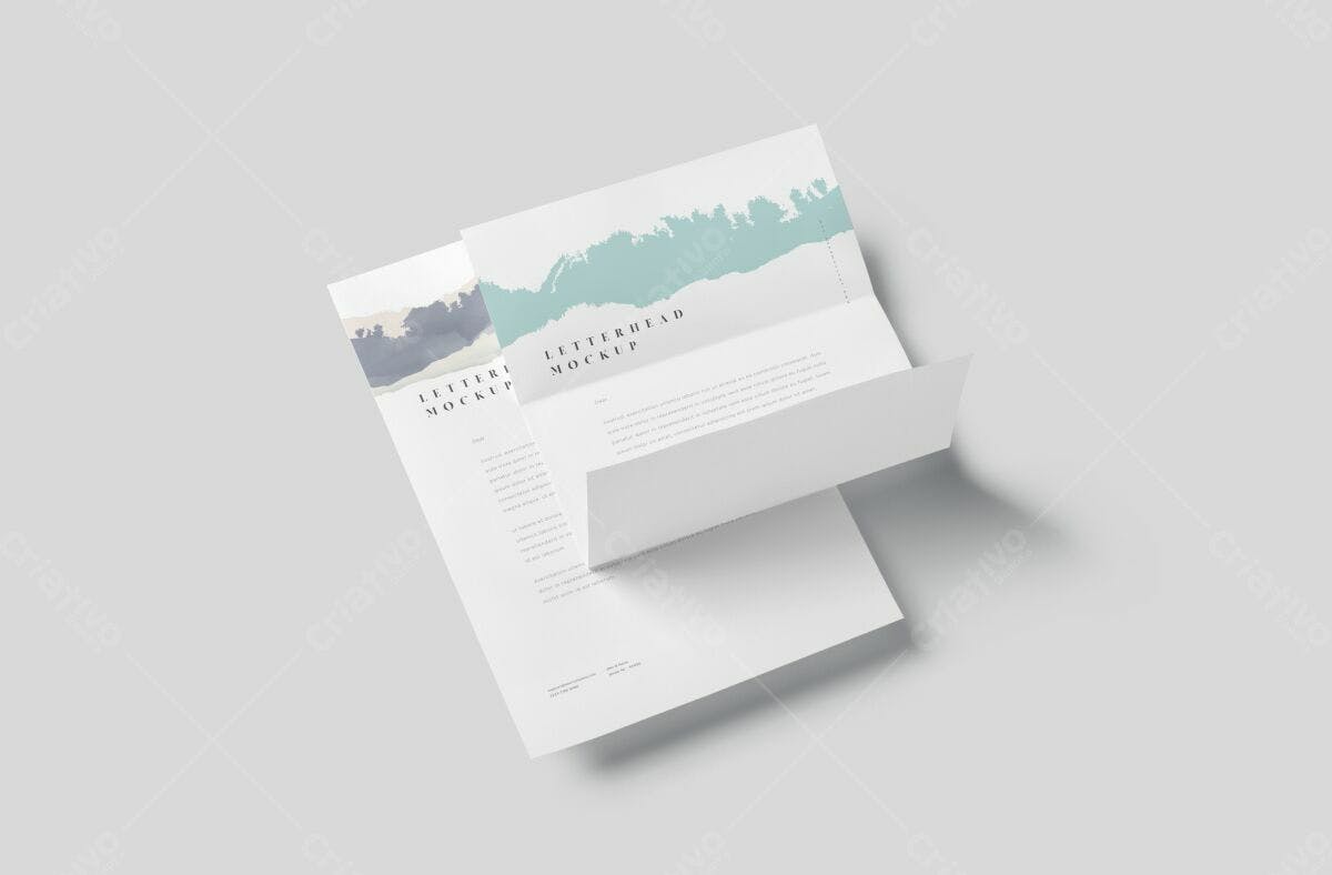 Papel Timbrado Minimalista com Pintura Abstrata PSD Editável
