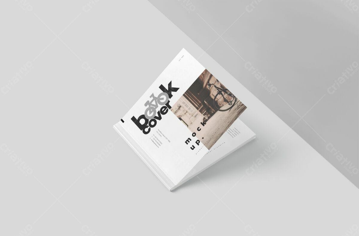 Capa de Livro com Bicicleta PSD Editável