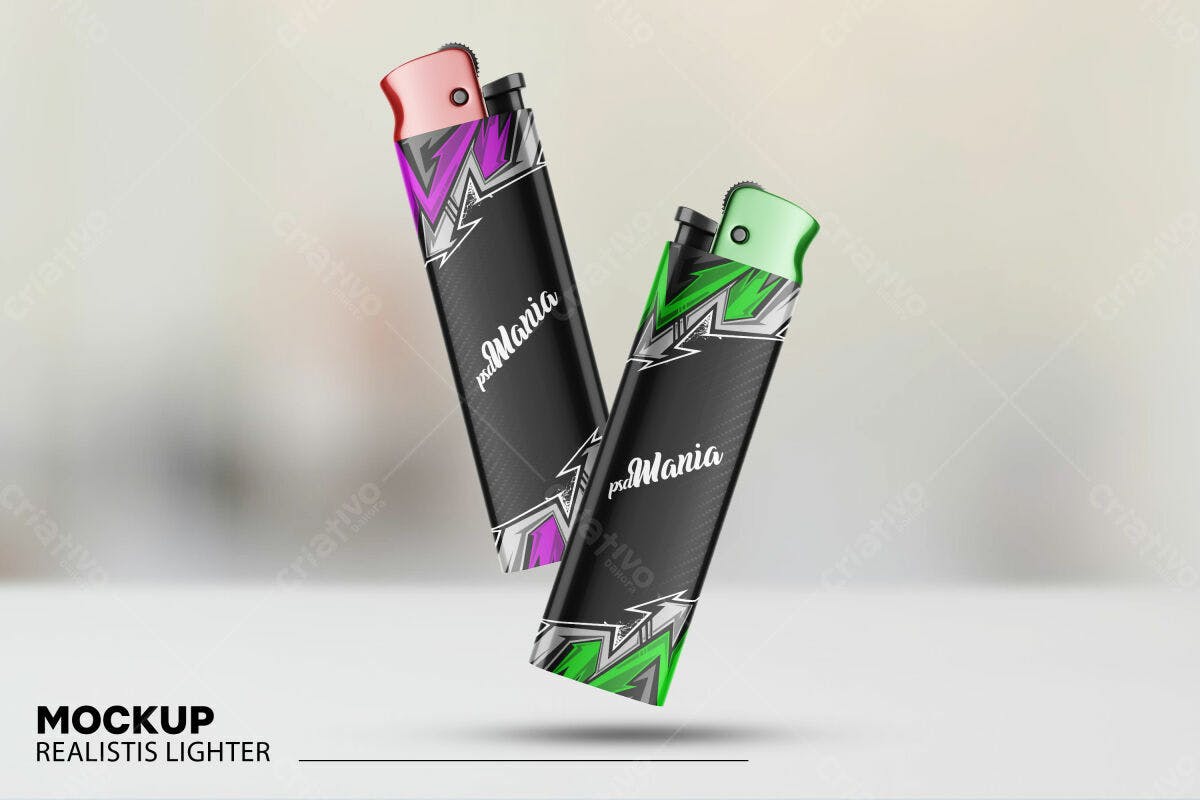 Mockup Isqueiro com Design Moderno PSD Editável