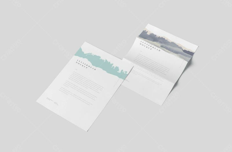 Modelo de papel timbrado premium psd