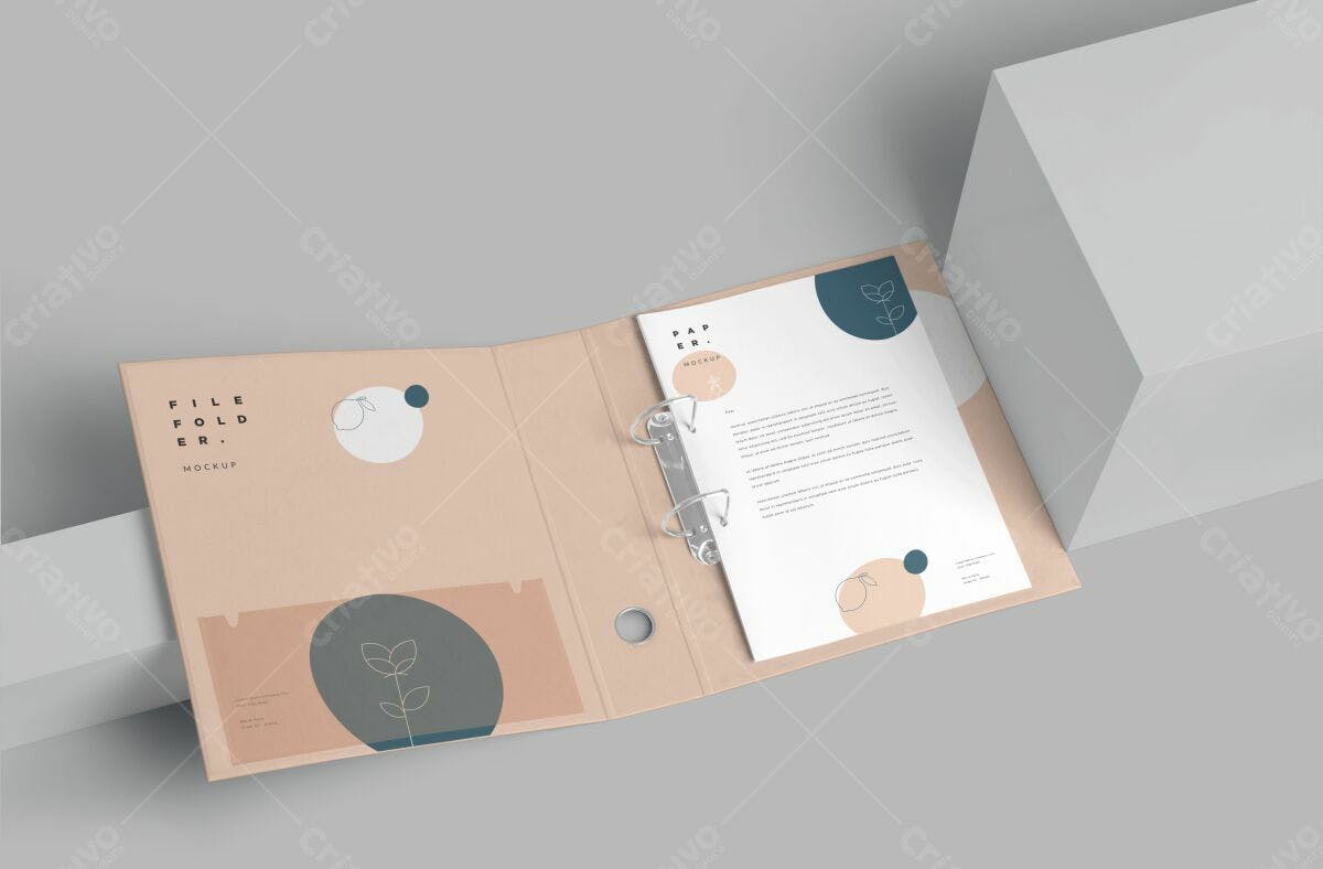 Pasta de Arquivos com Design Minimalista PSD Editável