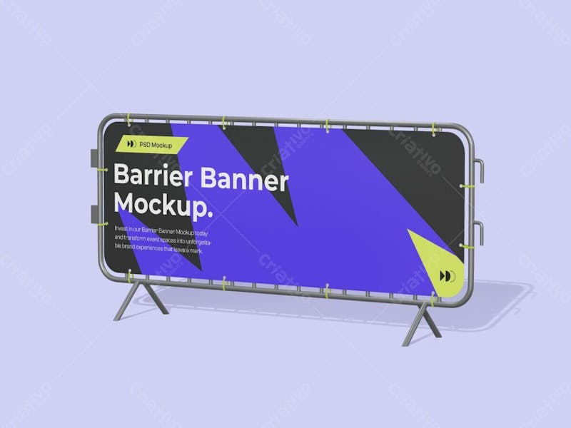 Maquete psd premium de banner de barreira