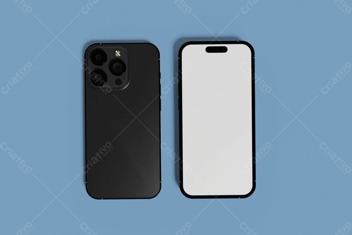 Mockup de Smartphones Preto PSD Editável