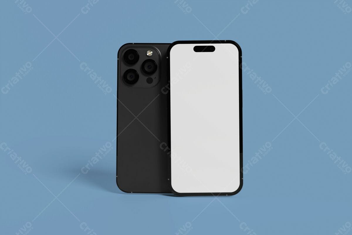Mockup de Smartphone Preto PSD Editável