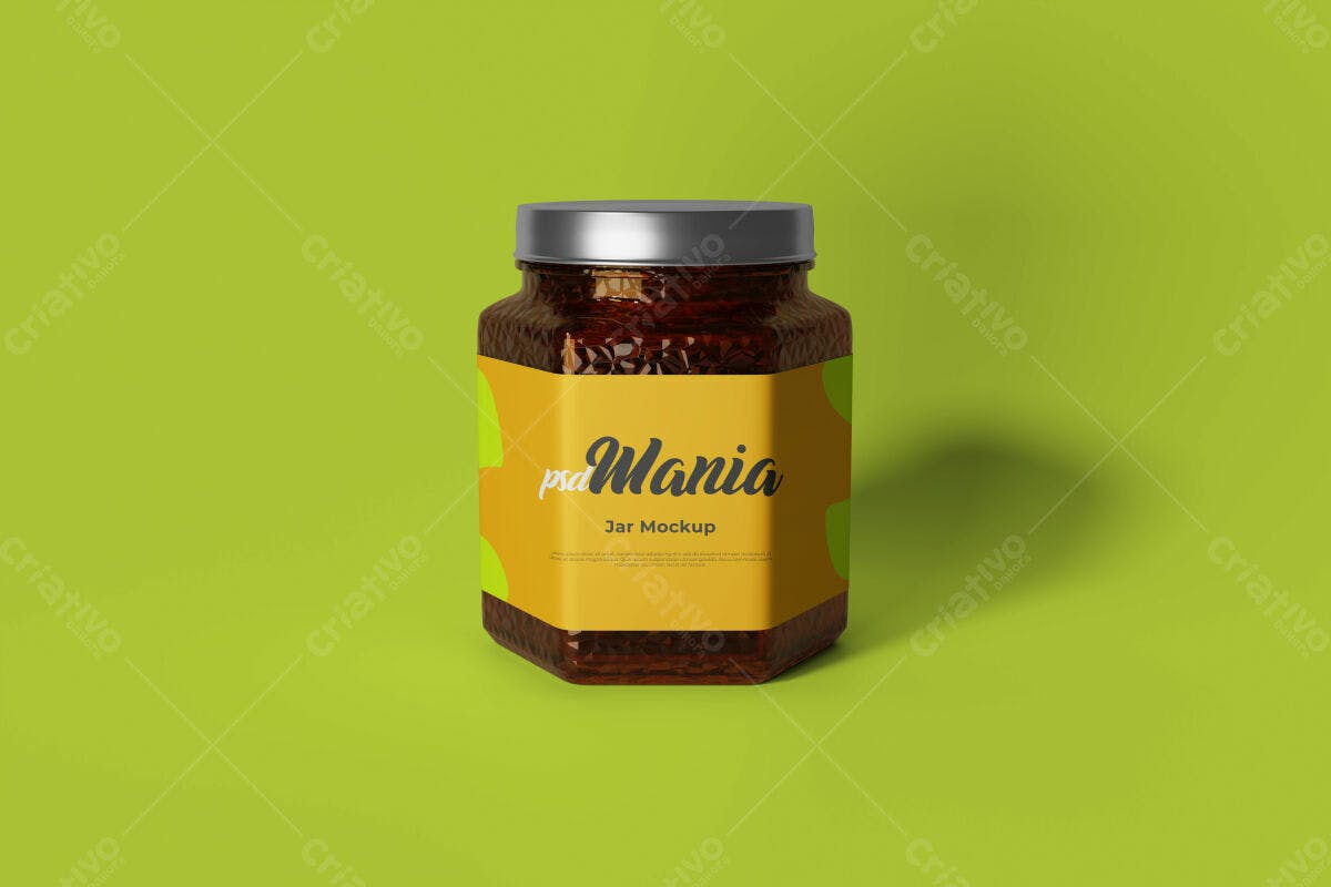 Mockup de Pote de Geléia PSD Editável