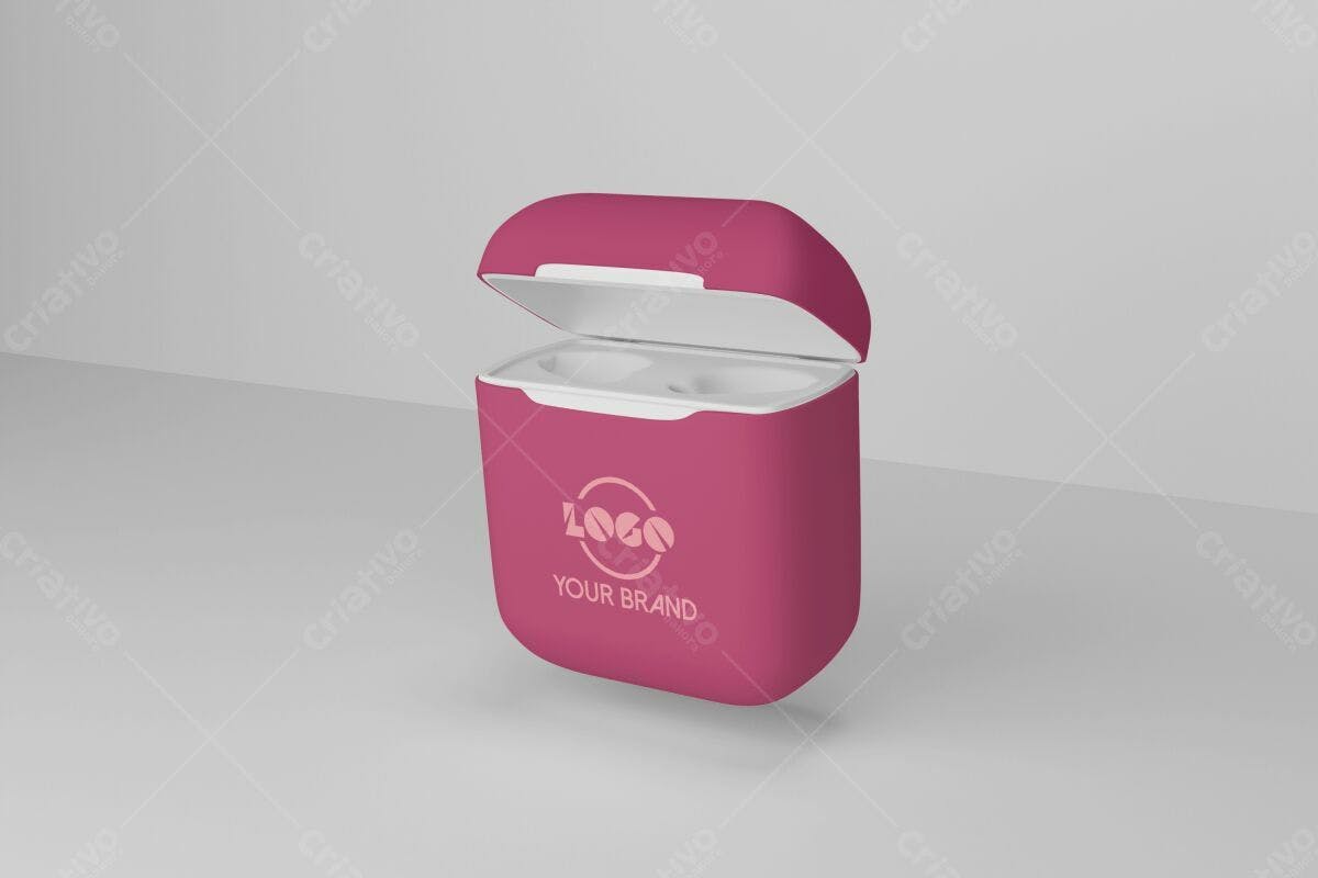 Mockup de Embalagem para Airpods PSD Editável