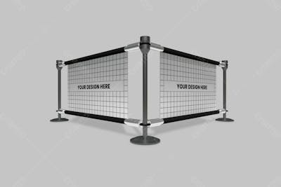 Maquete Psd Premium De Banner De Barreira