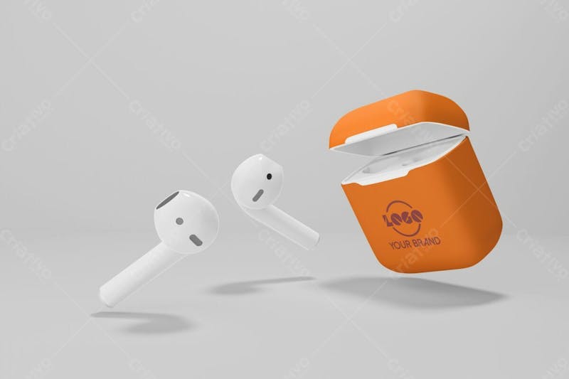 Airpod com maquete de capa