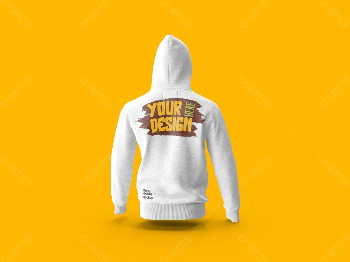 Mockup de Moletom Masculino Branco PSD Editável