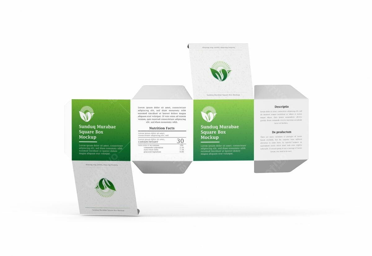 Embalagem para Produtos Naturais PSD Editável