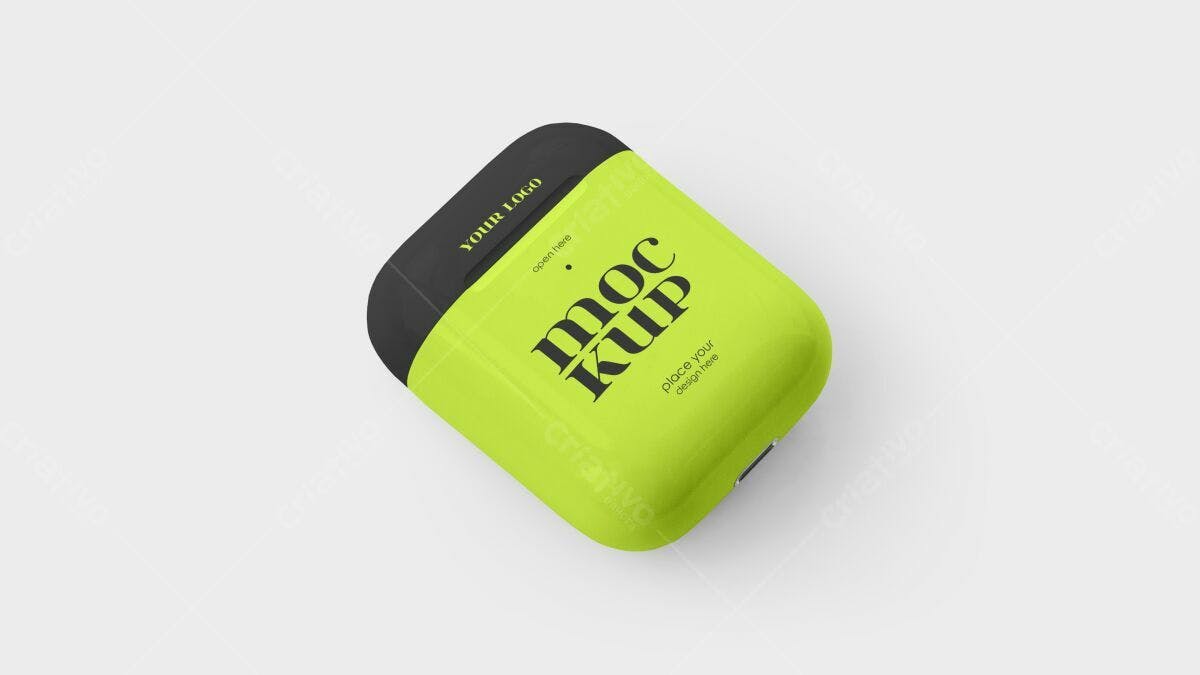 Mockup Embalagem para Airpods PSD Editável