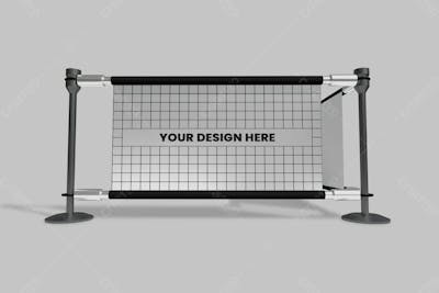 Maquete Psd Premium De Banner De Barreira