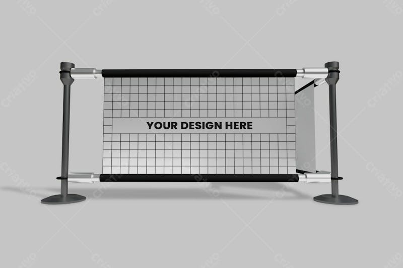 Maquete psd premium de banner de barreira