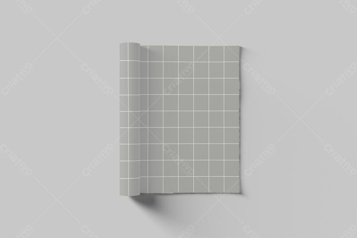 Papelaria com Grade Cinza PSD Editável