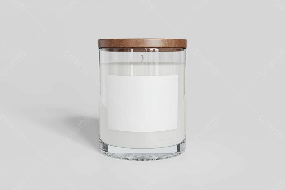 Embalagem para Vela Aromática PSD Editável