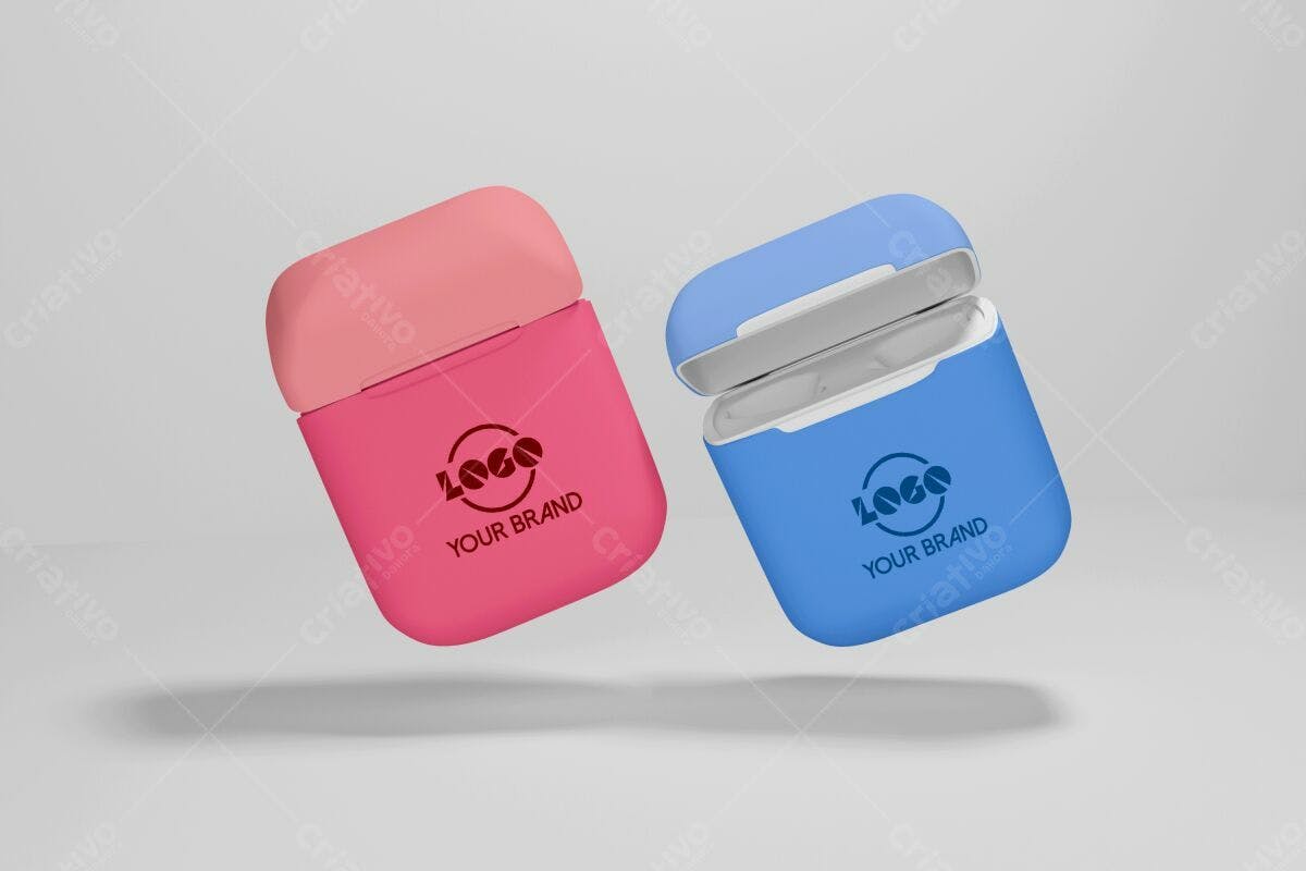 Mockup de Capa para Airpods PSD Editável