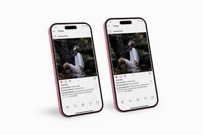 Postagem No Instagram E Modelo Móvel De História
