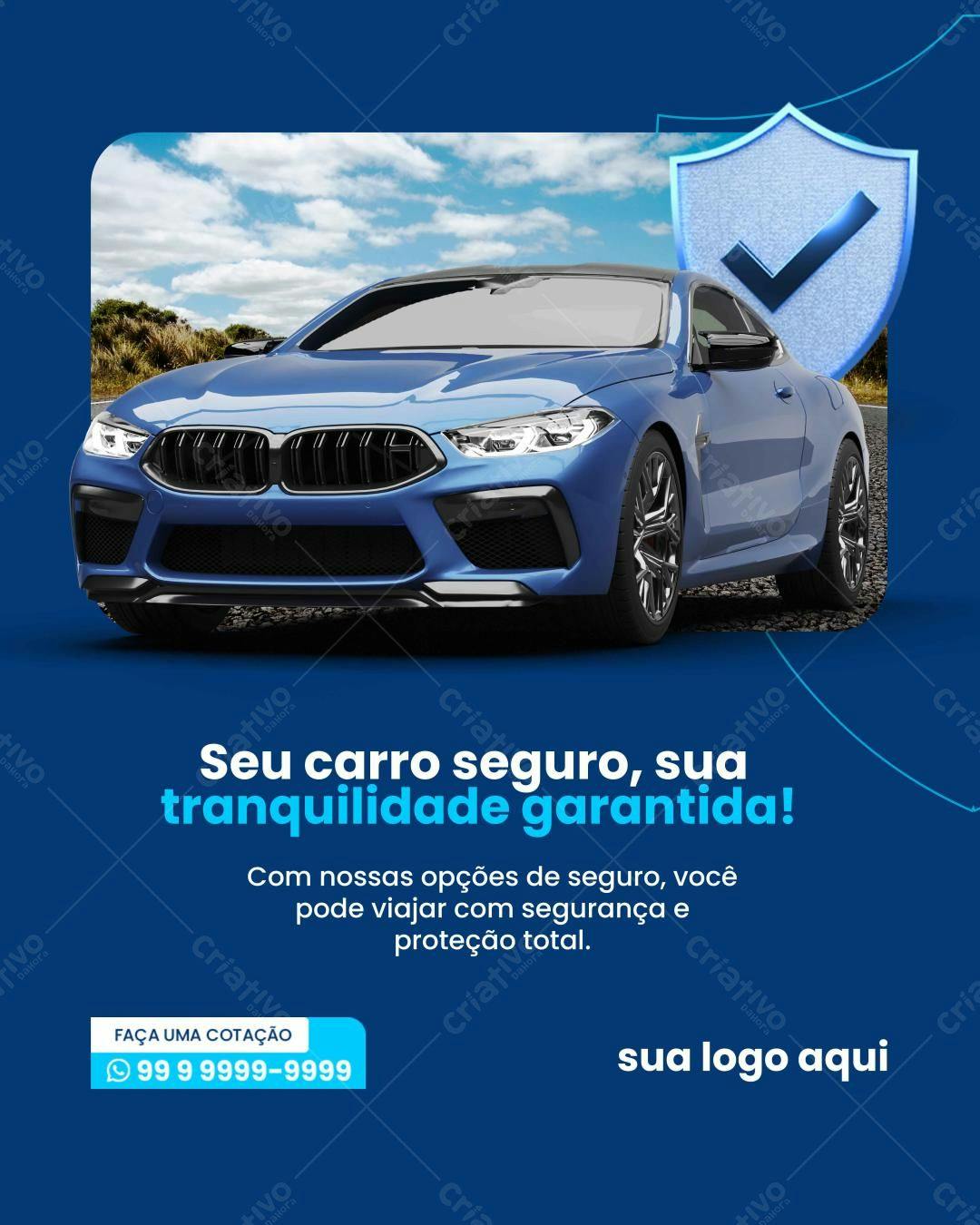 Post para Seguro Auto PSD Editável